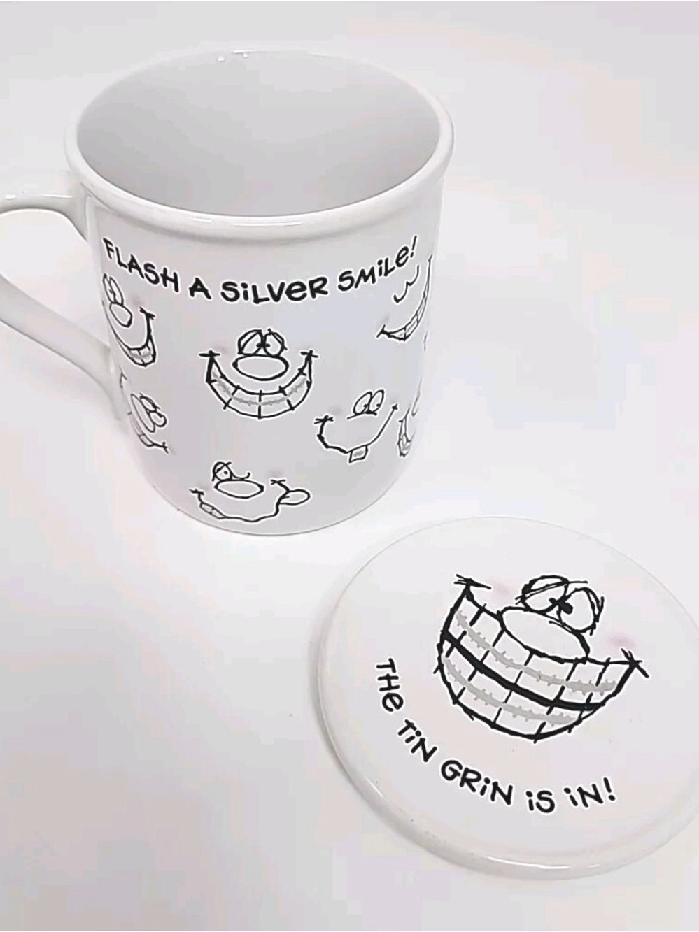 Vintage 1980s Hallmark Mugmates Braces mug